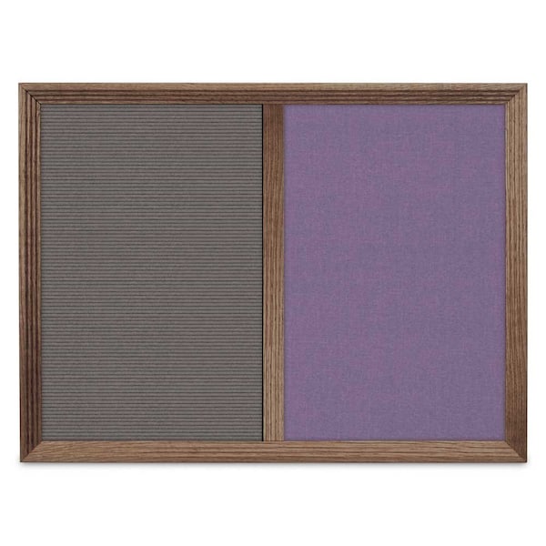 United Visual Products Enclosed Corkboard, 1 Door, 60"x36", 4" Fra, UV3417-SATIN-PEARL UV3417-SATIN-PEARL - main